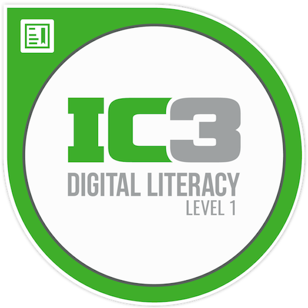 IC3 Digital Literacy GS6 Level 1 badge